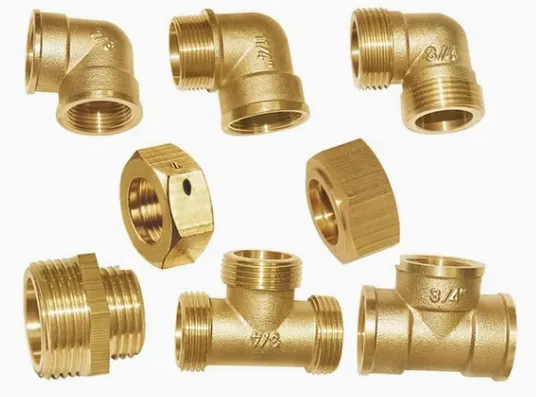 Brass 90 degree and 45 degree elbows