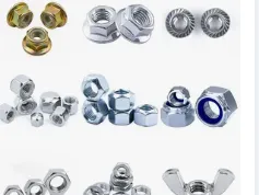 Standard stainless and zinc plated nuts